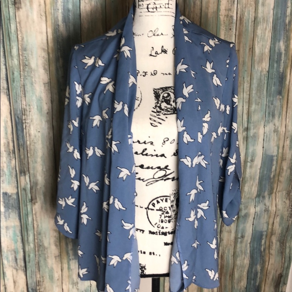 Dove Print Open Blouse - image 1